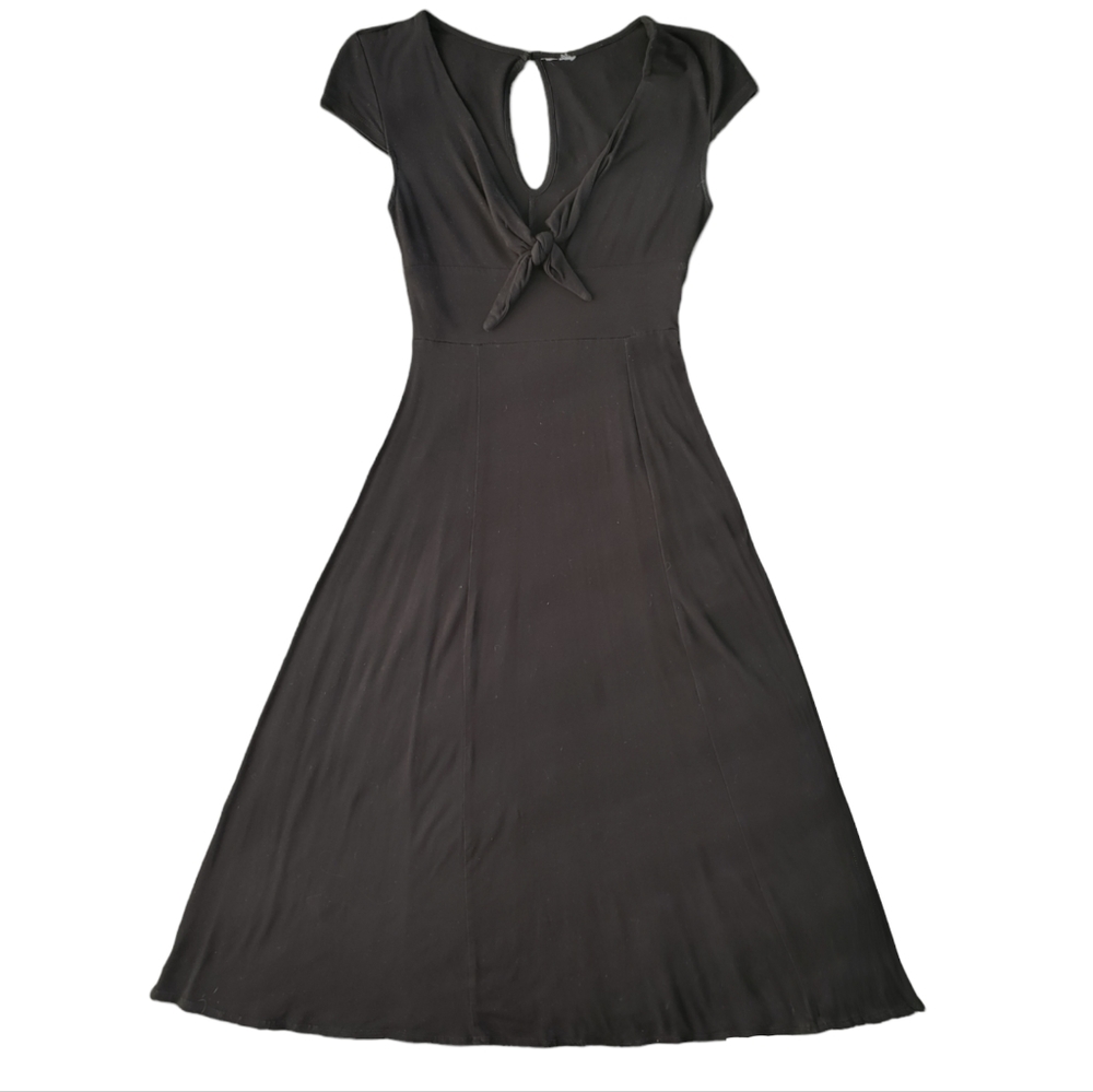 CottageCore Whimsigoth Milkmaid Empire Waist Little Black Dress Francesca's Goth